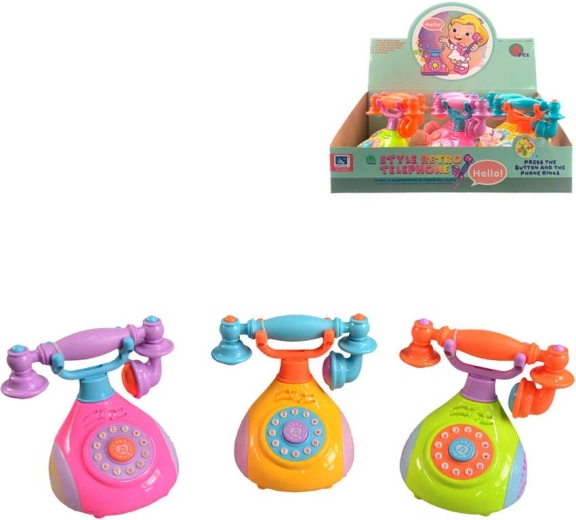Retro detský telefón so zvukom 12 cm - 1 kus