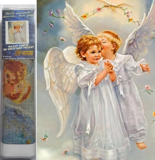 Diamantové maľovanie Anjeli na nebi 30x40 cm