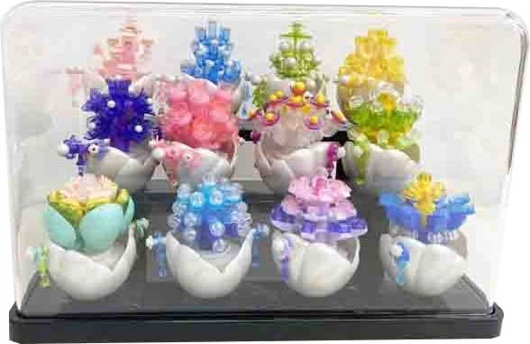 Florist priehľadný výstavný box pre mini stavebnice - 1 kus