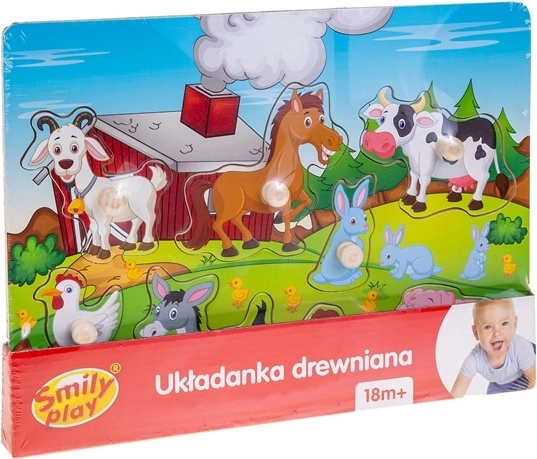 Smily Play drevená vkladačka na farme