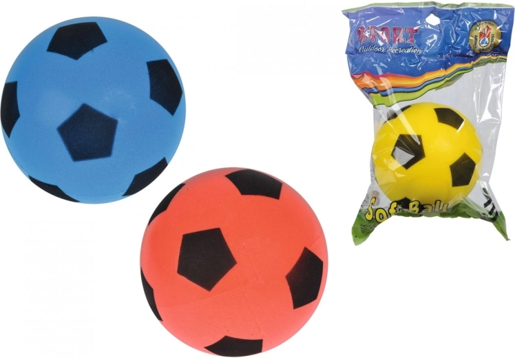 Mäkká futbalová lopta Androni, 20 cm (3 druhy) - 1 kus