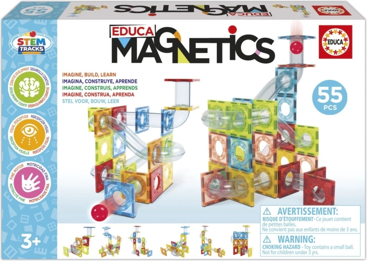 Educa Magnetics STEM magnetická guľôčková dráha 55 dielikov