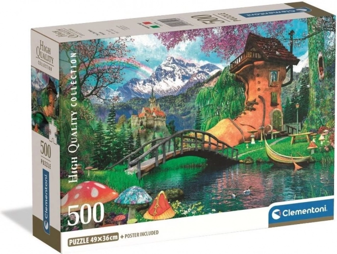 Clementoni puzzle Domov v starej topánke 500 dielikov