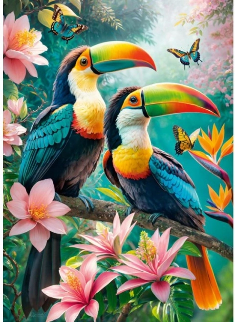 Puzzle Tukani v Raji 1000 Dielov