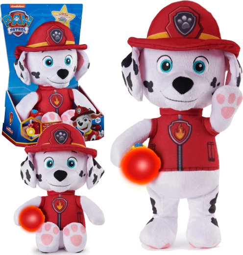 plyšák paw patrol marshall s baterkou a nočnou lampičkou 32 cm