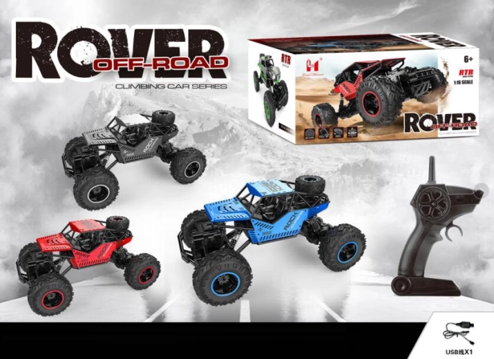 Terénne auto na diaľkové ovládanie 4x4 s akumulátorom 1:16