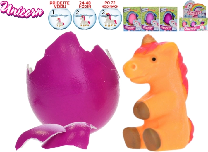 Vajíčko s rastúcim jednorožcom 6 cm - 1 kus