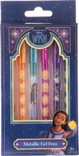 Gélové metalické perá Disney Wish 6 ks