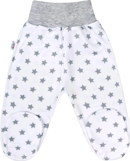 Dojčenské polodupačky New Baby Classic II sivé s hviezdičkami