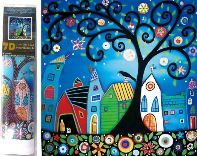 Diamantové maľovanie 7D Rozprávkové mesto 30 × 30 cm