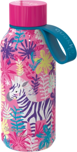 Nerezová detská termofľaša Quokka Kids Solid zebry s pútkom 330 ml