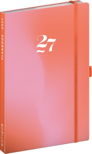 Notique Planbook diár a notes Korál 2027, 13 × 21 cm