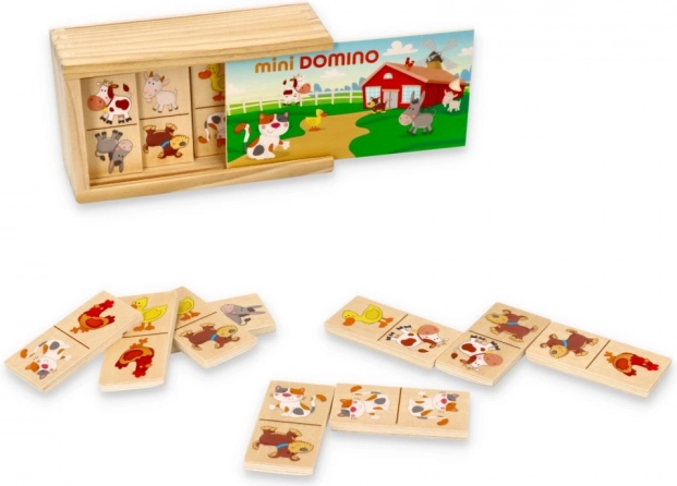 Mini domino so zvieratkami v krabičke