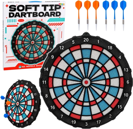 Soft tip terč na šípky 42,5 cm so sadou 6 šípok