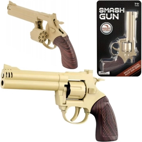 Kovový kapsľový revolver v pieskovej farbe