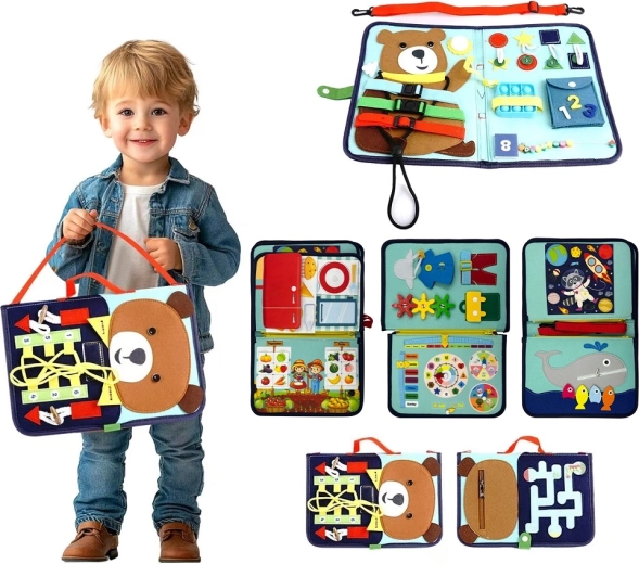 2Kids Toys senzorická busy kniha Medvedík