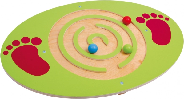 Drevená balančná doska s labyrintom