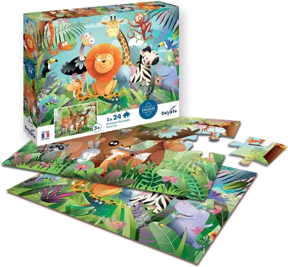 Sentosphere puzzle divoká savana (2× 24 dielikov)