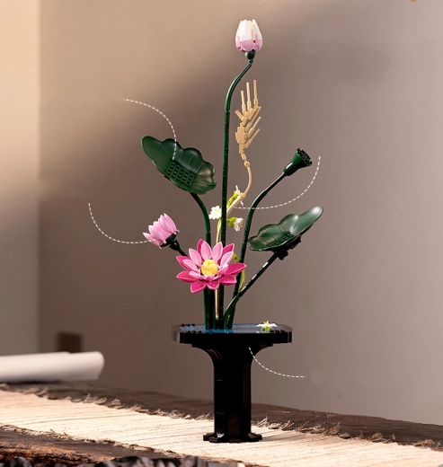 Stavebnica CaDA Floral Art Summer Song – kvetinová dekorácia 61,6 cm, 755 dielikov