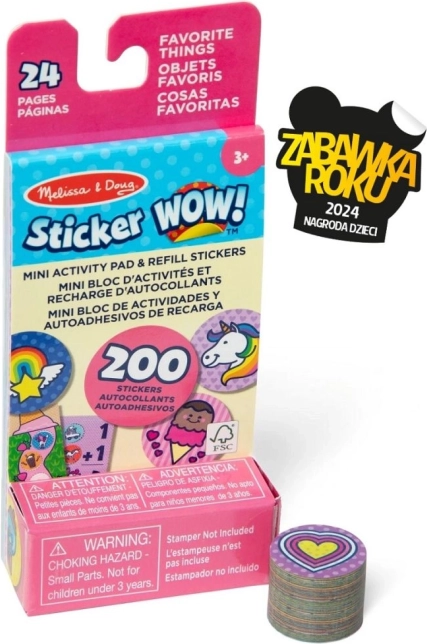 Sticker Wow – náplň a mini knižka Jednorožec