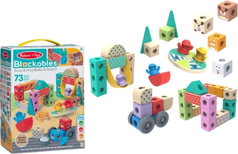 Melissa & Doug Blockables v meste – drevená stavebnica