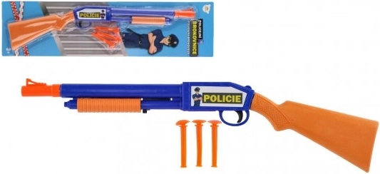 Plastová pištoľ na prísavky 48 cm s tromi nábojmi