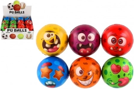 Penené loptičky Monster 7,5 cm – sada farebných loptičiek v boxe