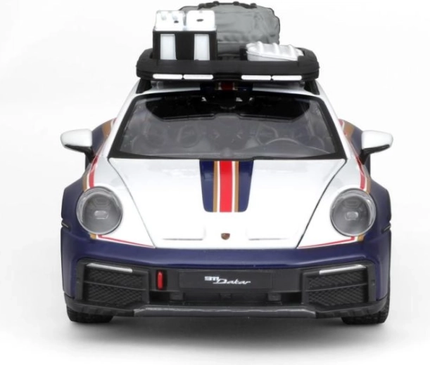 Kovový model auta 1:24 Porsche 911 Dakar Roughroads modrý