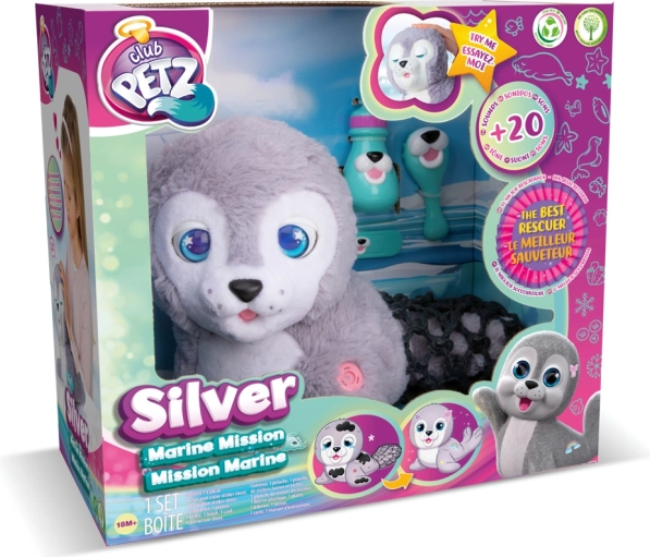 Interaktívny plyšový tuleň Silver
