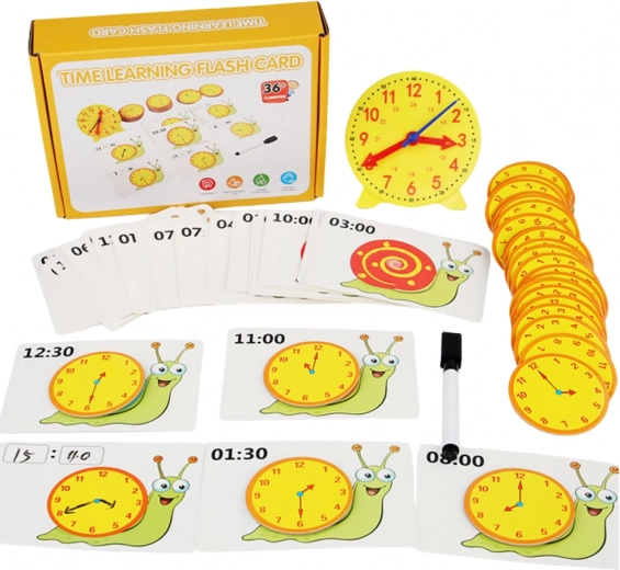 Pomôcka na výučbu času - Hodiny a karty