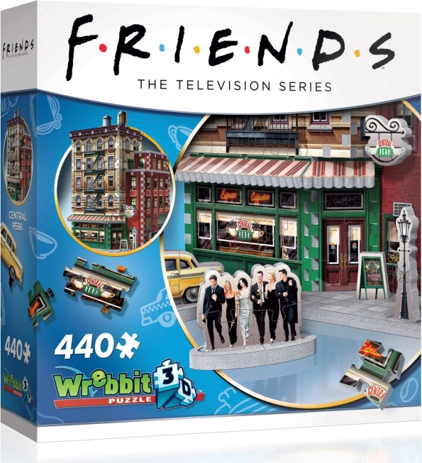 3D puzzle WREBBIT Priatelia Central Perk – 440 dielikov