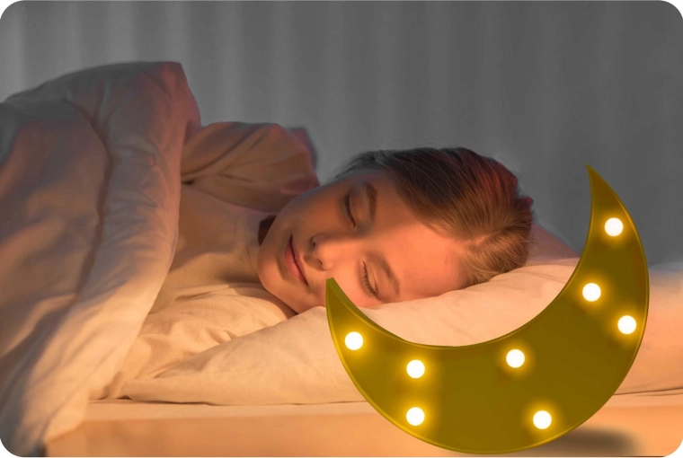 Jemné a upokojujúce LED svetlo pre pokojný spánok