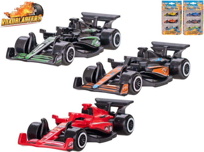 Kovové formule Roadblasters 7,5 cm – 3 ks