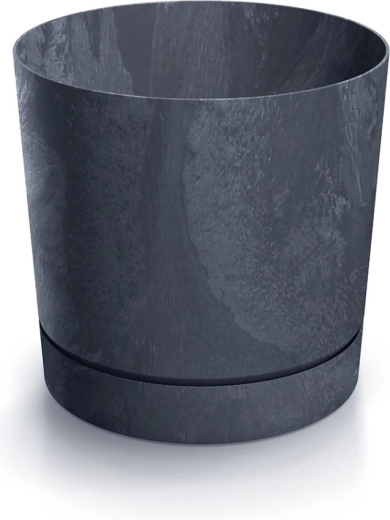 Kvetináč Tubo betónový efekt 14,8 cm antracit