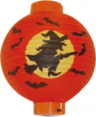 Dekoratívny lampión čarodejnice Halloween 20 cm na batérie