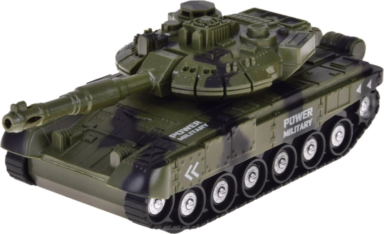 Tank s otočnou vežou a pohyblivým delom