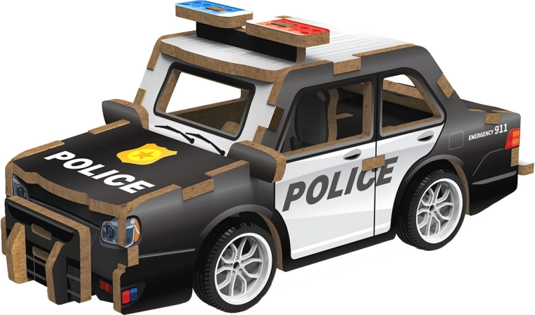 2Kids Toys 3D drevená skladačka policajné auto