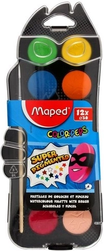 Vodové farby Maped Color'Peps 12 kusov