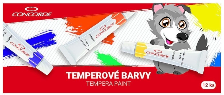 Temperové farby CONCORDE 12× 12 ml