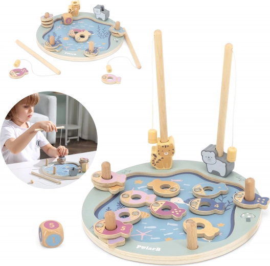 drevená magnetická hra rybolov POLARB od VIGA