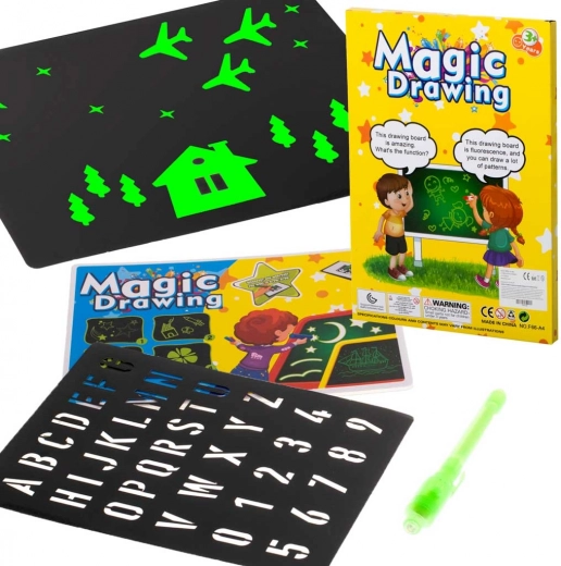 Magická kresliaca tabuľa s UV perom pre deti