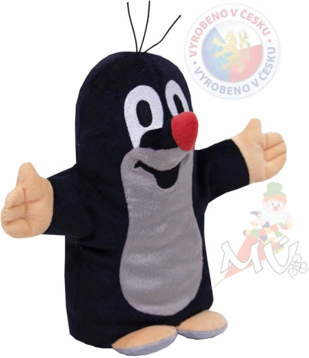 Moravská ústredňa hovoriaca plyšová maňuška Krteček 20 cm - 1 kus