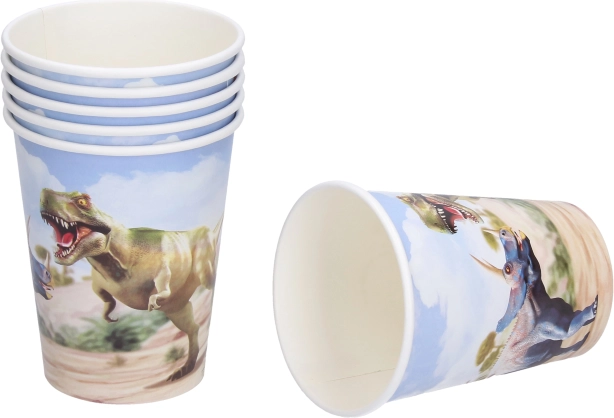Papierové párty poháriky Dino 250 ml (6 ks)