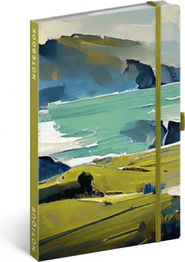 NOTIQUE zápisník maľba, linajkovaný, 13 × 21 cm