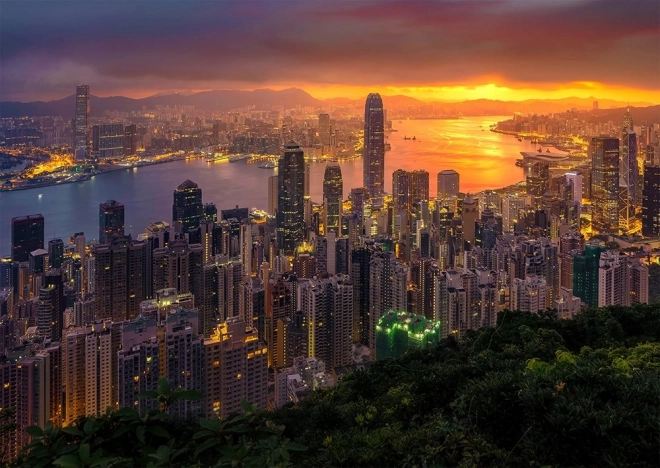 Puzzle Hongkong za úsvitu 1000 dielikov