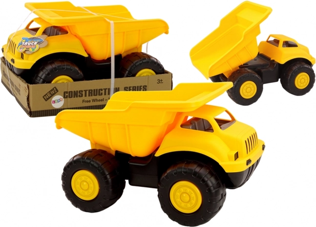 Žltý sklápač Stavebné vozidlo Truck Trailer Veľké auto