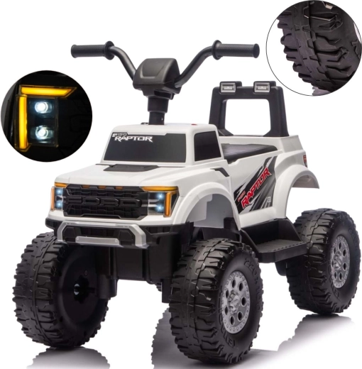 Elektrické autíčko Milly Mally Ford F-150 Raptor biele