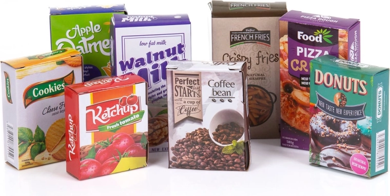 Škatuľky a nápoje ako v skutočnom obchode