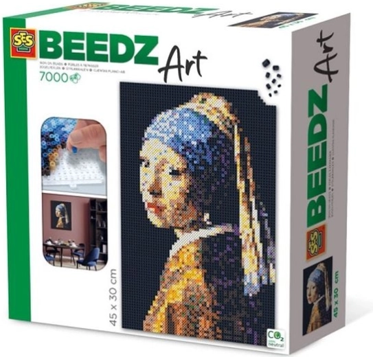 SES Creative BeedzArt zažehľovacie korálky – dievča s perlou