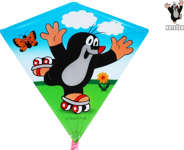 Lietajúci šarkan TEDDIES – KRTKO na korčuliach 68 × 73 cm